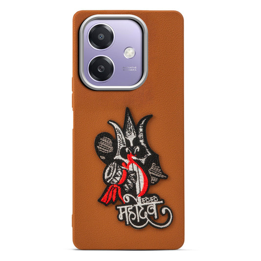 Sleek Textured Silicone Case for Oppo A3x 5G Featuring Divine Embroidery on the Back