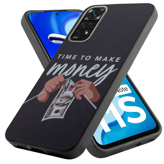 Rugged Hard Back Printed Case For Redmi Note 11s with Metal Ring Camera Protection and Buttons