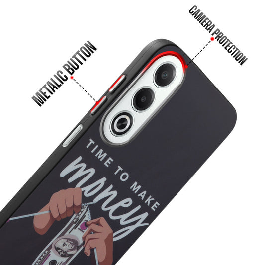 Rugged Hard Back Printed Case For Oppo K12x 5G with Metal Ring Camera Protection and Buttons