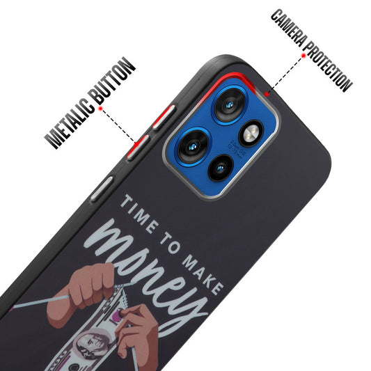 Rugged Hard Back Printed Case For Motorola Moto Edge 50 Neo 5G with Metal Ring Camera Protection and Buttons