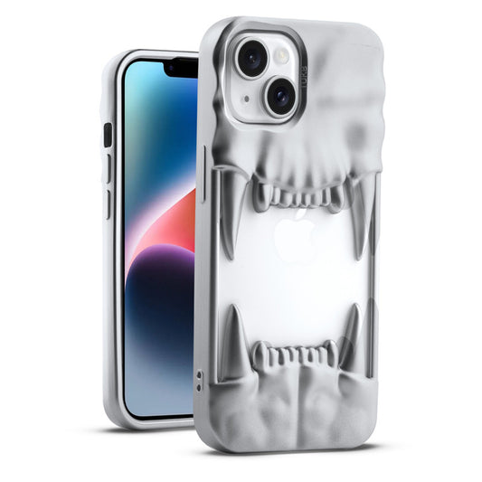 3D Tiger Fang Back Case for Apple iPhone 14, A Wild and Fearless Vibe