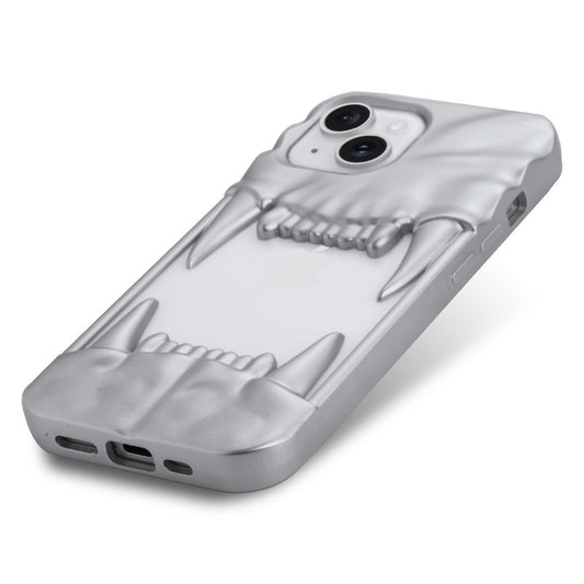 3D Tiger Fang Back Case for Apple iPhone 15, A Wild and Fearless Vibe