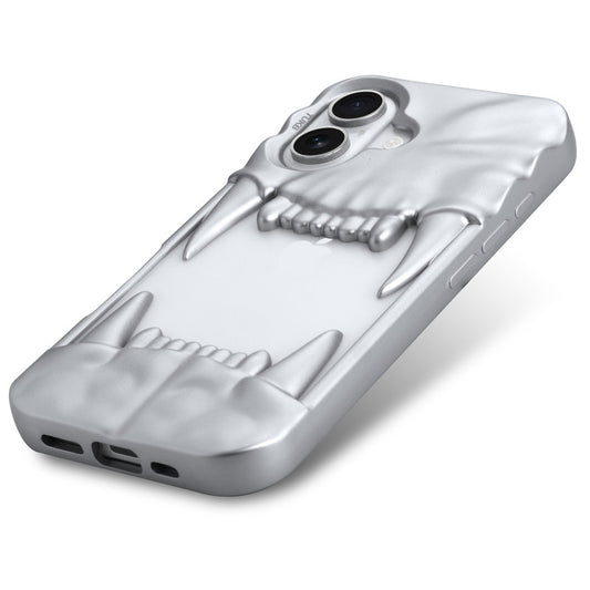 3D Tiger Fang Back Case for Apple iPhone 16, A Wild and Fearless Vibe
