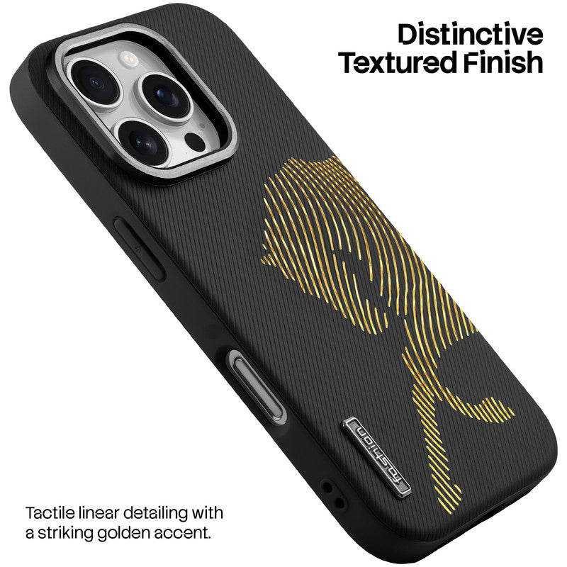 Premium Horse Textured MagSafe Case for Apple iPhone 16 Pro with Metallic Camera Protection & Microfiber Lining
