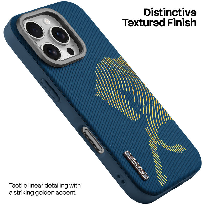 Premium Horse Textured MagSafe Case for Apple iPhone 16 Pro with Metallic Camera Protection & Microfiber Lining