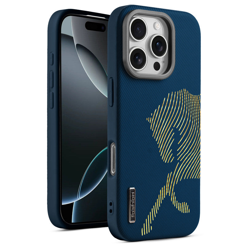 Premium Horse Textured MagSafe Case for Apple iPhone 16 Pro with Metallic Camera Protection & Microfiber Lining