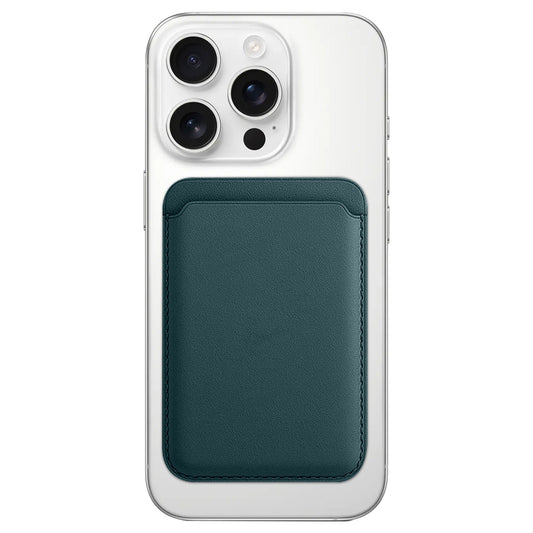 Magnetic Card Leather Wallet Holder Designed for Wireless Charging Support Compatible with Back Case