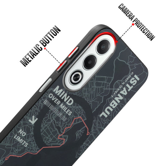 Rugged Hard Back Printed Case For Oppo K12x 5G with Metal Ring Camera Protection and Buttons