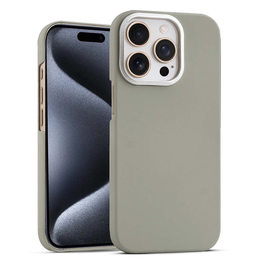 Stone Like Matte Finish Back Case for Apple iPhone 15 Pro , Detachable Camera Ring