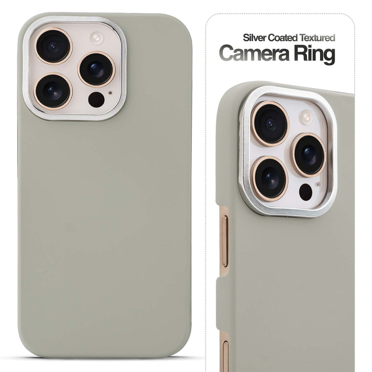 Detachable Ring Matte Case for Apple iPhone 16 Pro