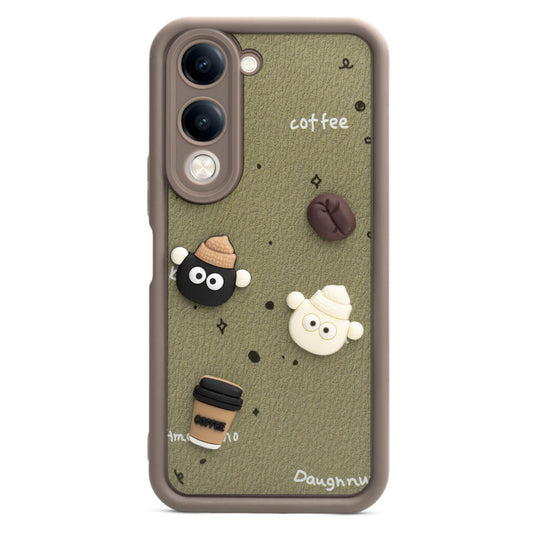 Playful 3D Cartoon Soft Back Case For Vivo Y19e With Camera Protection