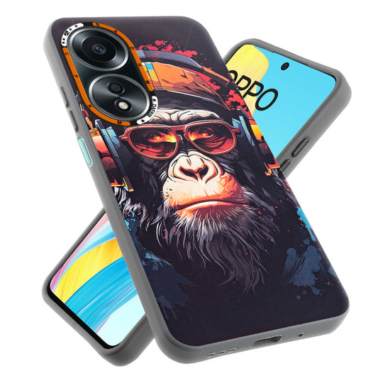 Dark Elegant Wild Creatures Printed Back Cases For Oppo A58 4G
