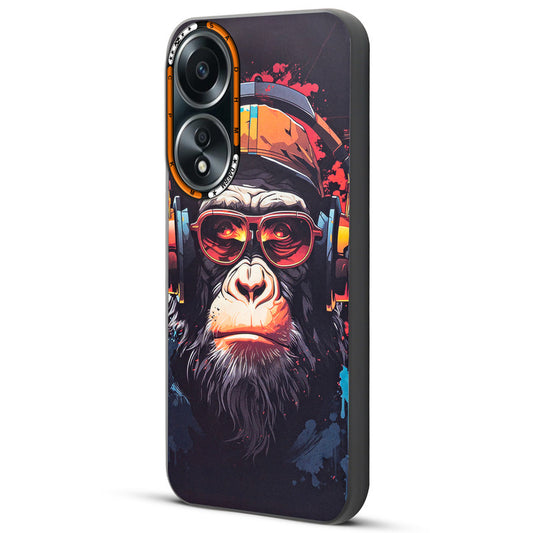 Dark Elegant Wild Creatures Printed Back Cases For Oppo A58 4G