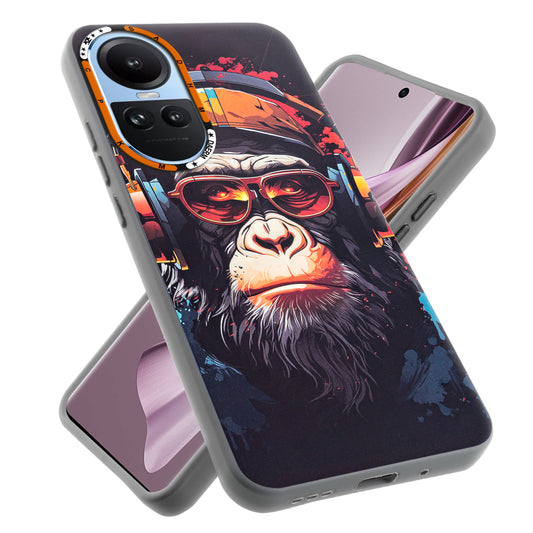 Dark Aesthetic Wild Animal Printed Back Cases For Oppo Reno 10 5G