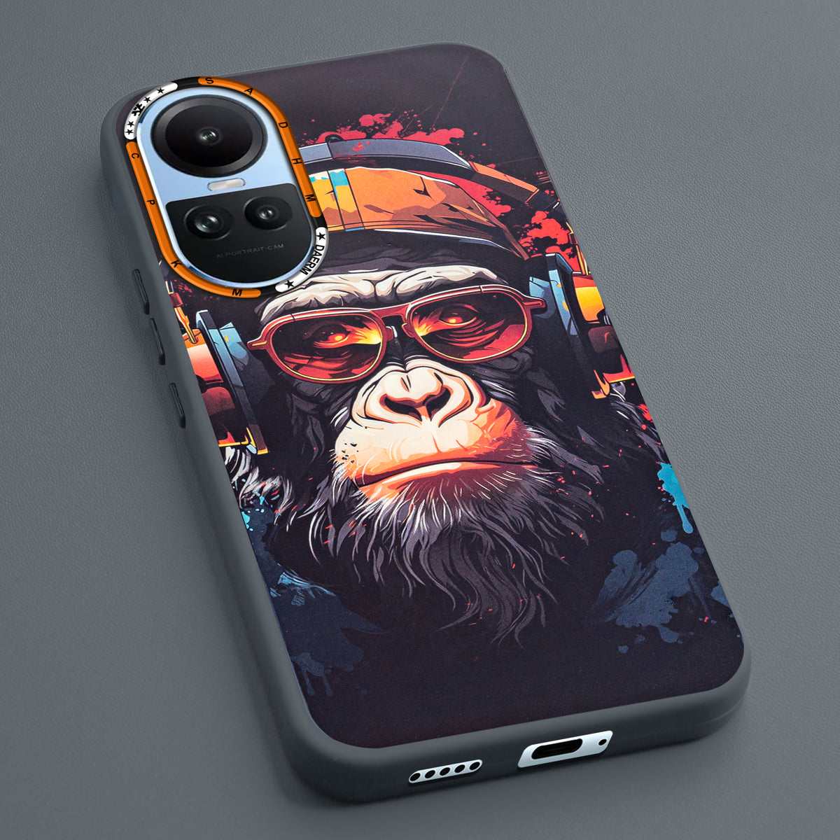 Dark Aesthetic Wild Animal Printed Back Cases For Oppo Reno 10 5G