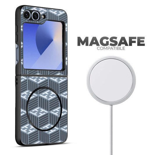 Flexible TPU Back Cover for Samsung Z Flip 6 with MagSafe Support & Unique Printed Designs