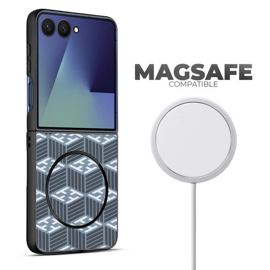 Flexible TPU Back Cover for Samsung Z Flip 7 with MagSafe Support & Unique Printed Designs