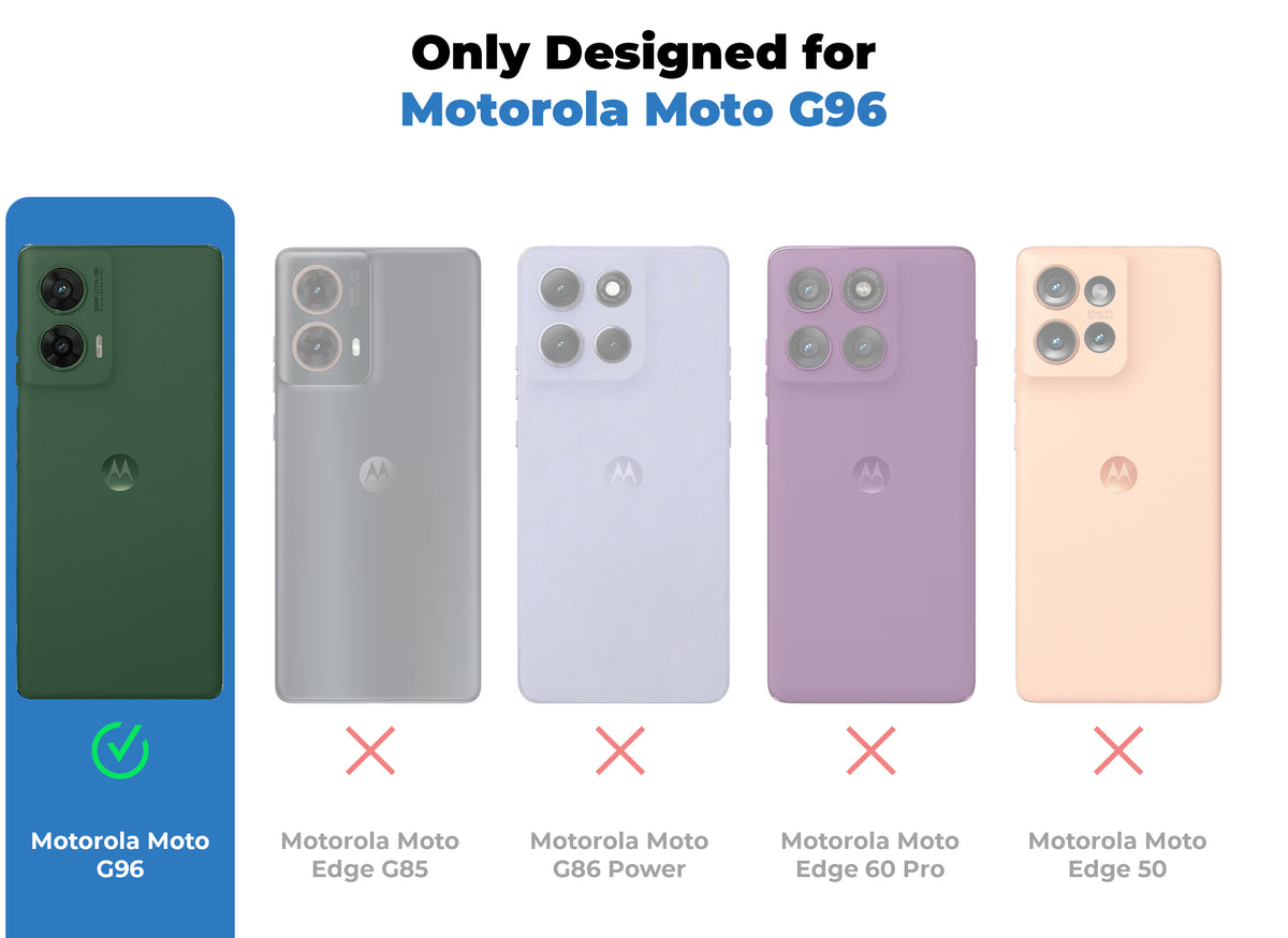Classic Matte Silicone Back Case for Motorola Moto G96 5G