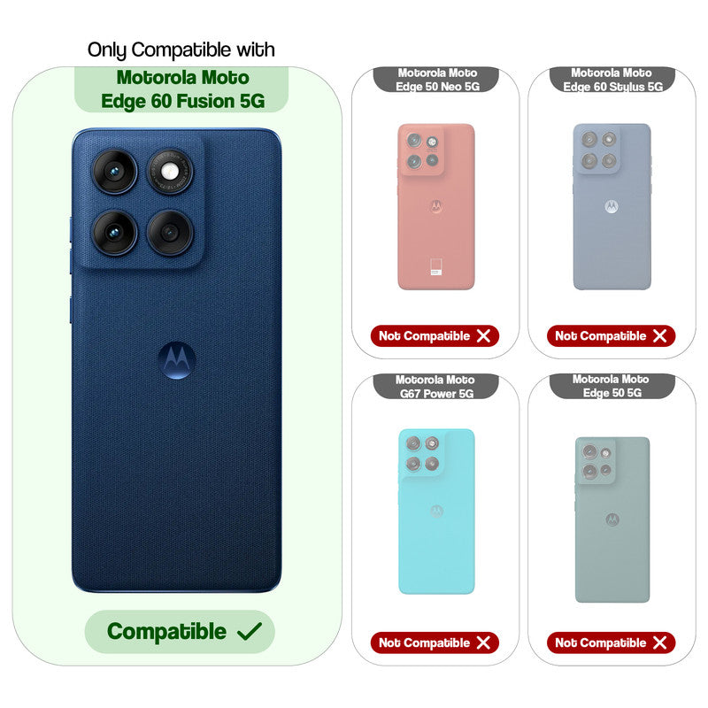 Premium Magnetic Case for Motorola Moto Edge 60 Fusion 5G with Frosted Back, Soft Silicone Edges & Raised Camera Protection