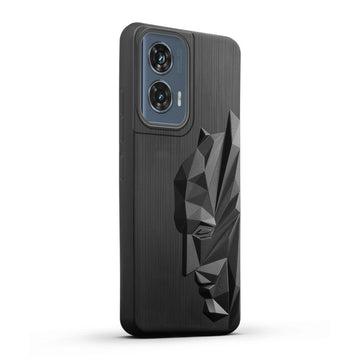 3D Design Soft Silicone Case With Matte Ring Camera Protection Back Cover For Motorola Moto G96 5G