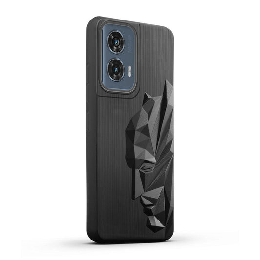 3D Design Soft Silicone Case With Matte Ring Camera Protection Back Cover For Motorola Moto G96 5G