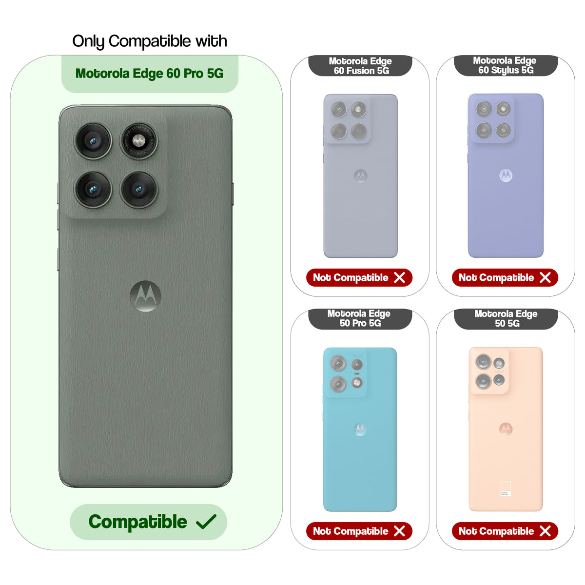 Frosted Sleek Matte Wireless Charging Support Back Cover Case for Motorola Moto Edge 60 Pro 5G With Raised Camera Protection
