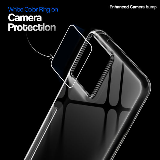 Crystal Clear Anti-Yellow Transparent Back Cover Case With Camera Ring Protection for Motorola Moto Edge 50 5G