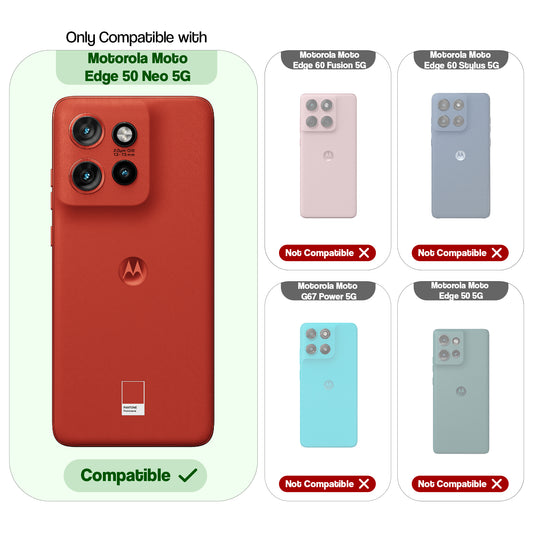 Transparent Shockproof Phone Back Cover Case With Raised Edges For Motorola Moto Edge 50 Neo 5G