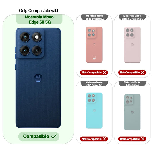 Crystal Clear Anti-Yellow Transparent Back Cover Case With Camera Ring Protection for Motorola Moto Edge 60 5G