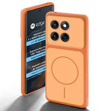 Dual Tone Silicone Back Cover Case With Metal Like Buttons For Motorola Moto Edge 60 5G
