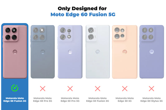 Heavy Duty Shockproof Case with Reinforced Corners for Motorola Moto Edge 60 Fusion 5G , Soft Cushioning & Camera Protection