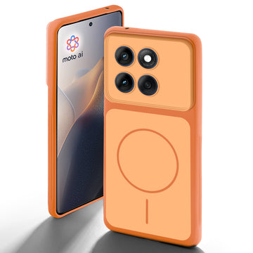 Dual Tone Silicone Back Cover Case With Metal Like Buttons For Motorola Moto Edge 60 Fusion 5G
