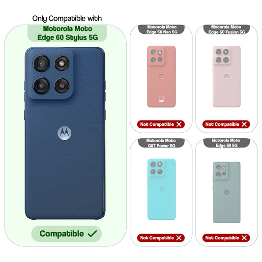 Transparent Shockproof Phone Back Cover Case With Raised Edges For Motorola Edge 60 Stylus 5G