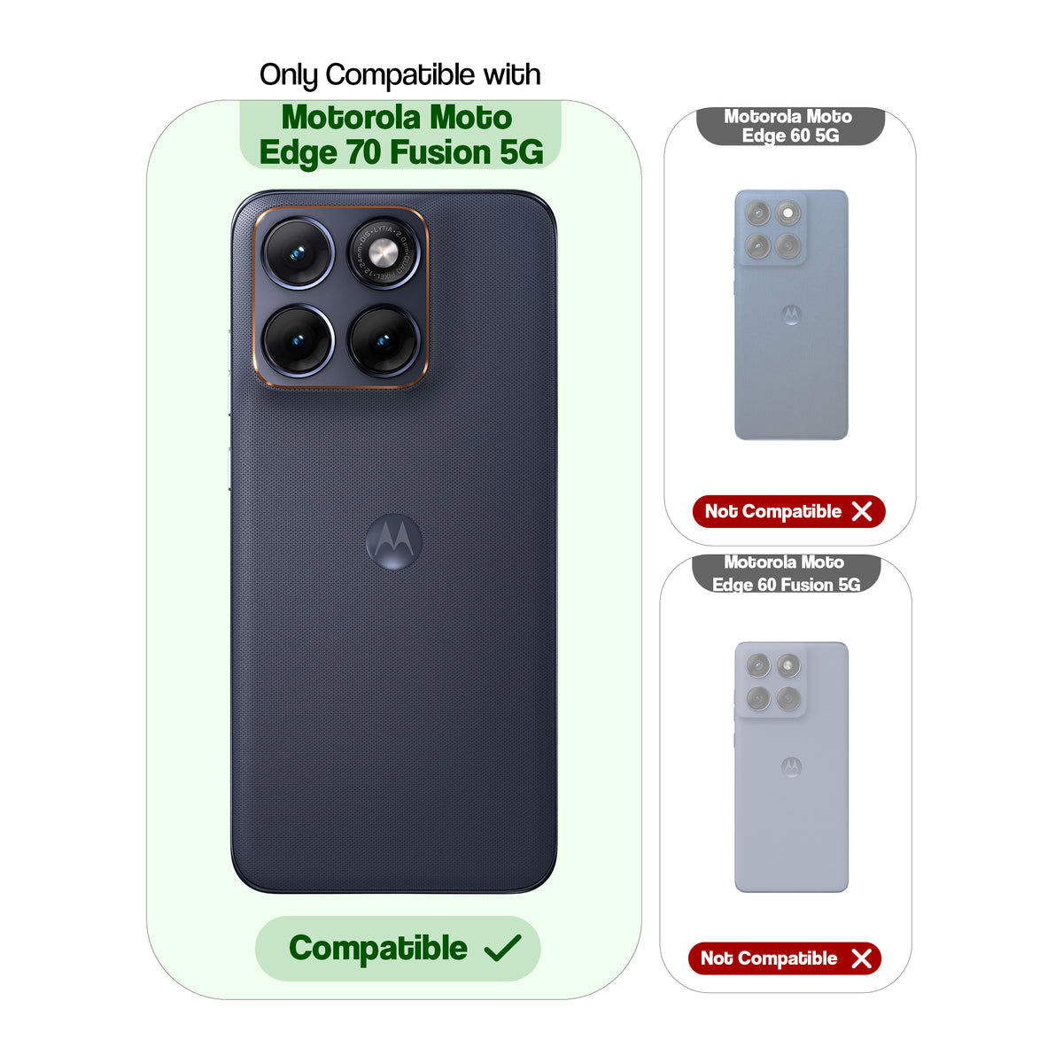 Premium Magnetic Case for Motorola Moto Edge 70 Fusion 5G with Frosted Back, Soft Silicone Edges & Raised Camera Protection