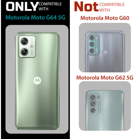 Crystal Clear Premium Case with Shiny Colorful Edges and Precise Cutouts for Motorola Moto G64