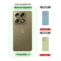 Compatibility guide showing the back cover designed only for otorola Signature.