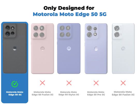 Compact and Stylish Silicon Finish Hard Cover For Motorola Moto Edge 50 5G with Integrated Grip Strap & MagSafe Charging Support