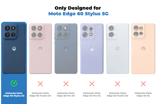 Transparent Back Cover with Silicone Frame Ring Stand Case for Motorola Edge 60 Stylus 5G