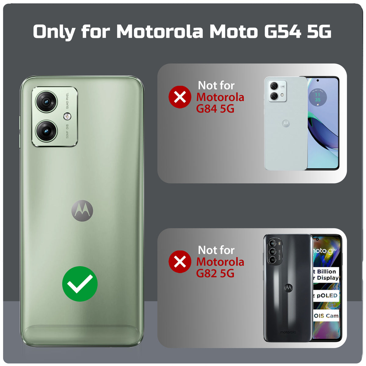 Silicone Grip Clear Case Ring Holder Kickstand For Motorola G54 5G