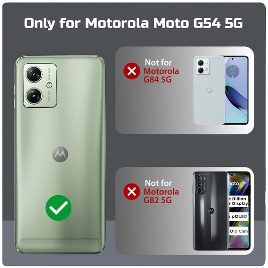 Classic Denim Finish Back Case for Motorola Moto G54 5G with Raised Camera Edges & Micro-Fiber Lining