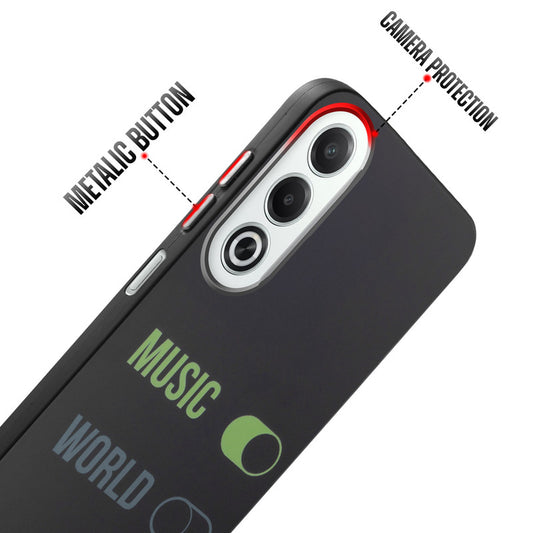 Rugged Hard Back Printed Case For Oppo K12x 5G with Metal Ring Camera Protection and Buttons
