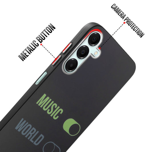 Rugged Hard Back Printed Case For Samsung A16 5G with Metal Ring Camera Protection and Buttons