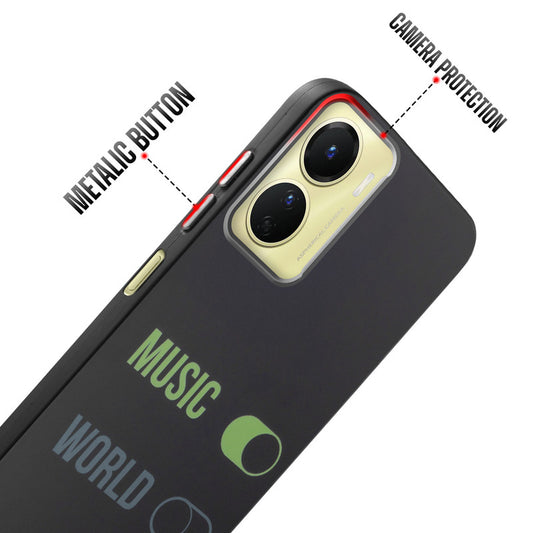 Rugged Hard Back Printed Case For Vivo Y56 5G with Metal Ring Camera Protection and Buttons