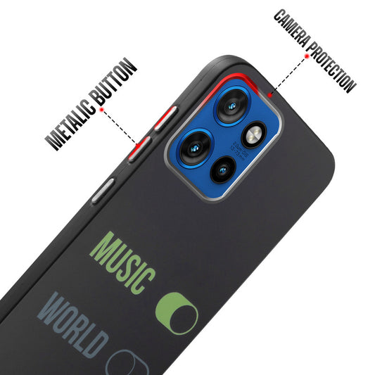 Rugged Hard Back Printed Case For Motorola Moto Edge 50 Neo 5G with Metal Ring Camera Protection and Buttons