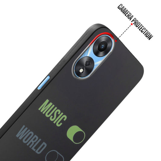 Rugged Hard Back Printed Case For Oppo A78 5G with Metal Ring Camera Protection and Buttons