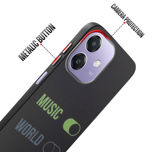 Rugged Hard Back Printed Case For Oppo A3x 5G with Metal Ring Camera Protection and Buttons