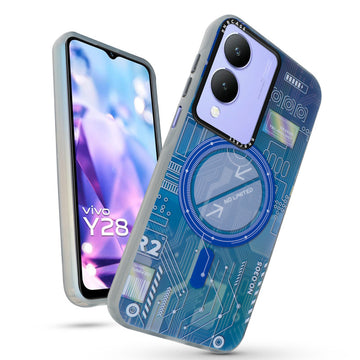 Rainbow Circuit Print Hard Case For Vivo Y28 5G