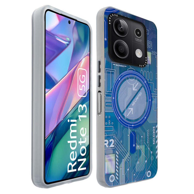 Rainbow Circuit Print Hard Case For Redmi Note 13 5G