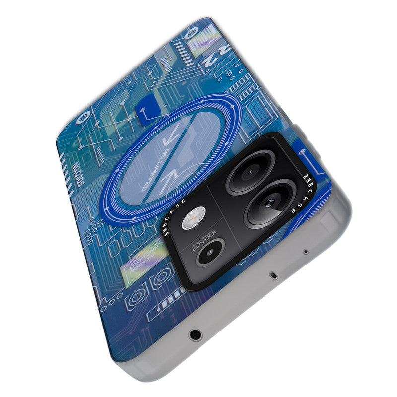 Rainbow Circuit Print Hard Case For Redmi Note 13 5G