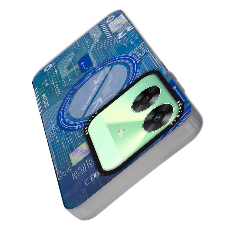 Rainbow Circuit Print Hard Case For Realme C61
